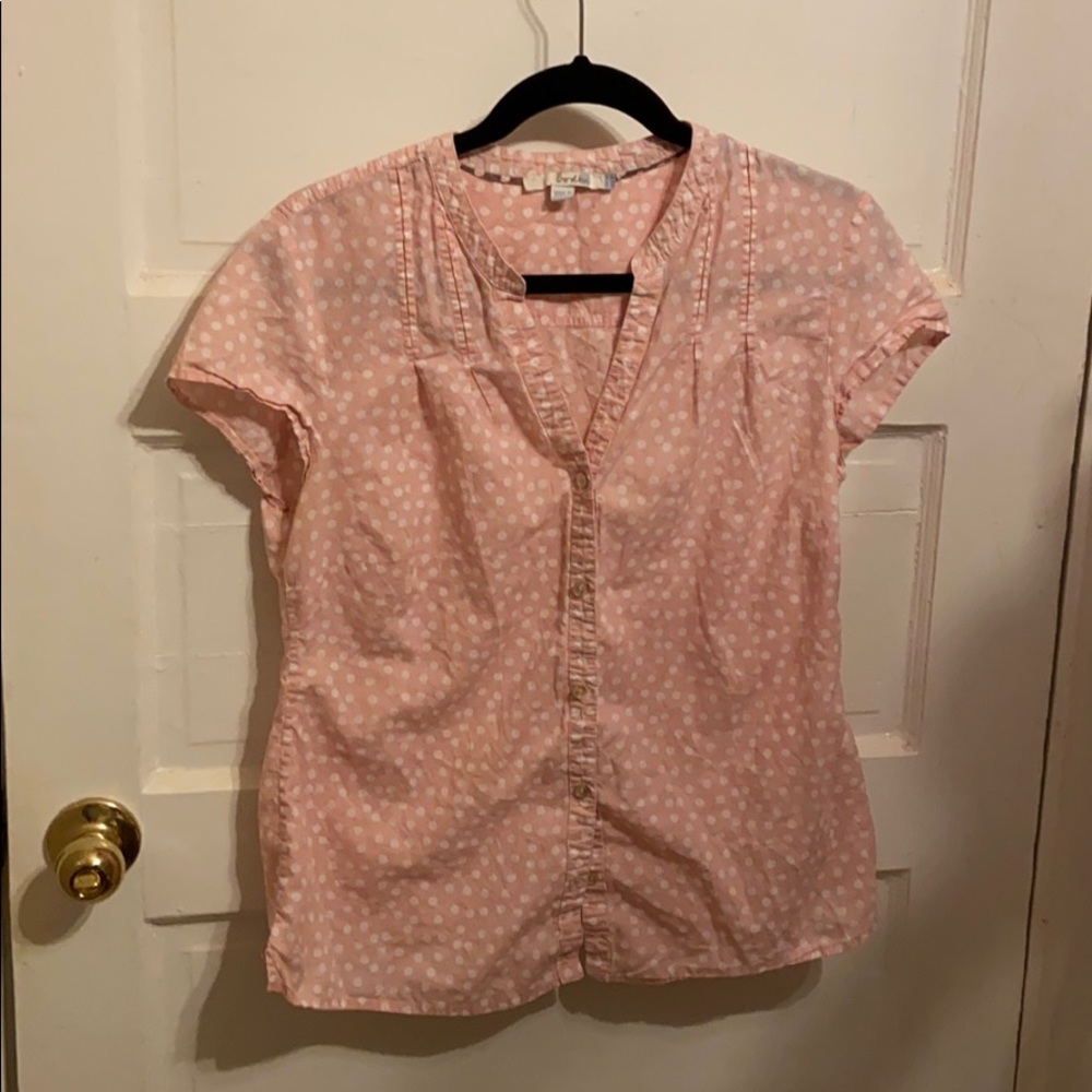 Pink polka dot Boden top